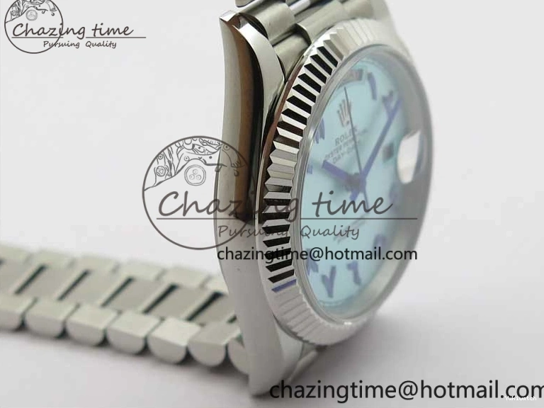 Bracelet Dial Fluted A2813 Markers Day SS Date 40mm Maker Bezel Best On SS Edition BP Arabic Blue 0727